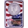 Image 2 : 2019-W $1 Proof American Silver Eagle Coin NGC PF70 Ultra Cameo Congratulations Flag