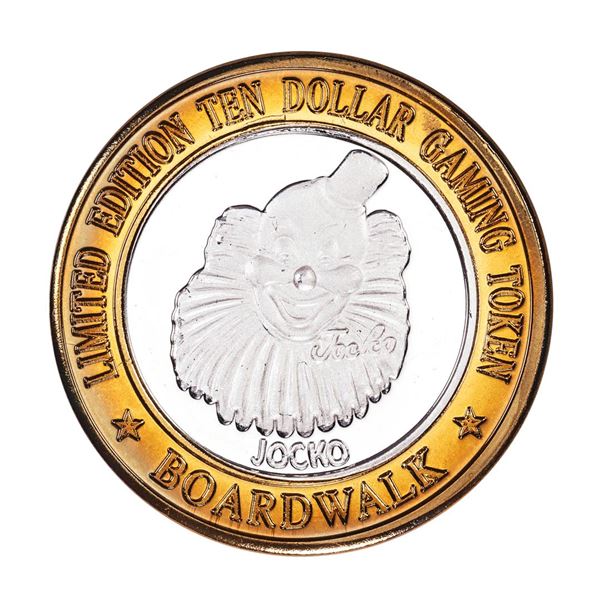 .999 Silver Boardwalk Casino Las Vegas, Nevada $10 Limited Edition Gaming Token