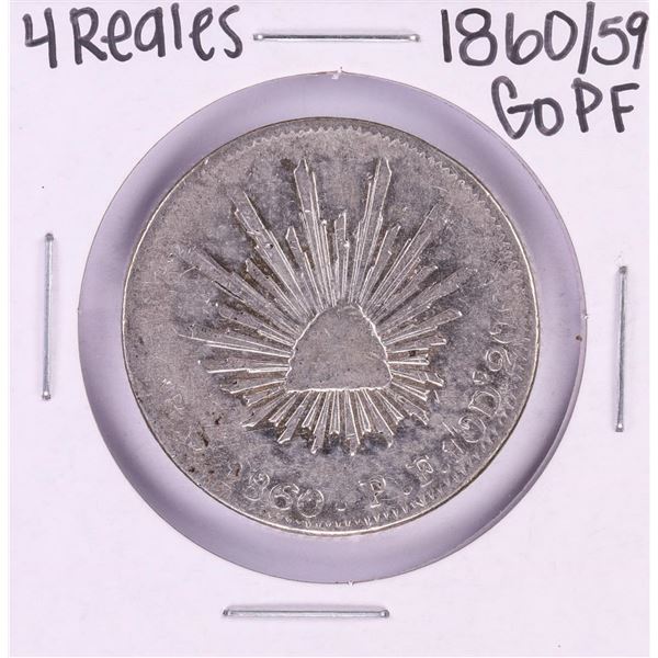 1860/59 GoPF Mexico 4 Reales Silver Coin