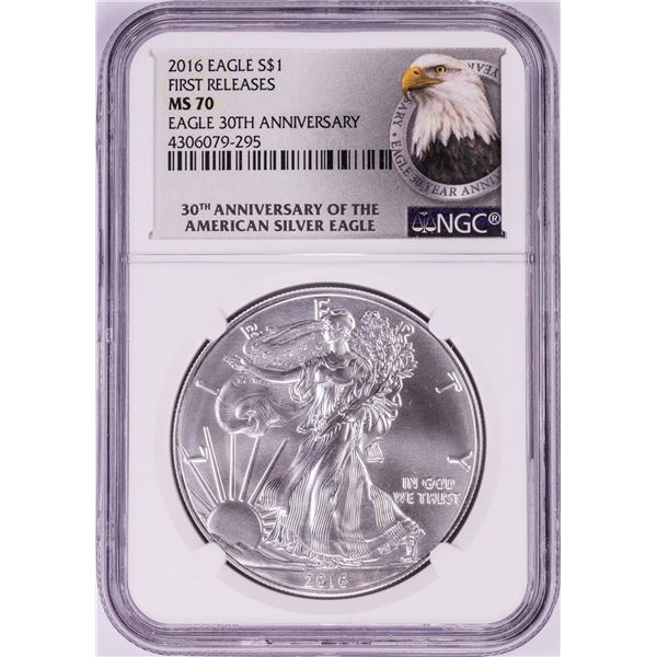 2016 $1 American Silver Eagle Coin NGC MS70 First Releases