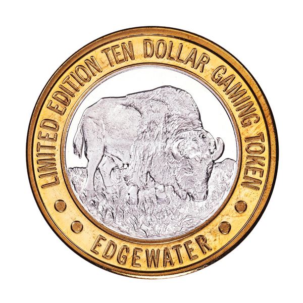 .999 Silver Edgewater Hotel & Casino Laughlin, NV $10 Casino Token Limited Edition