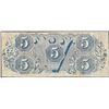 Image 2 : 1863 $5 The Confederate States of America Note