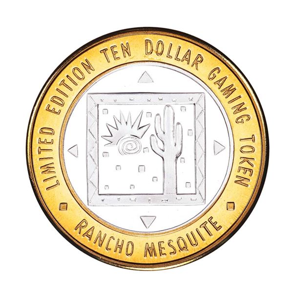 .999 Silver Rancho Mesquite Casino Nevada $10 Casino Limited Edition Gaming Token