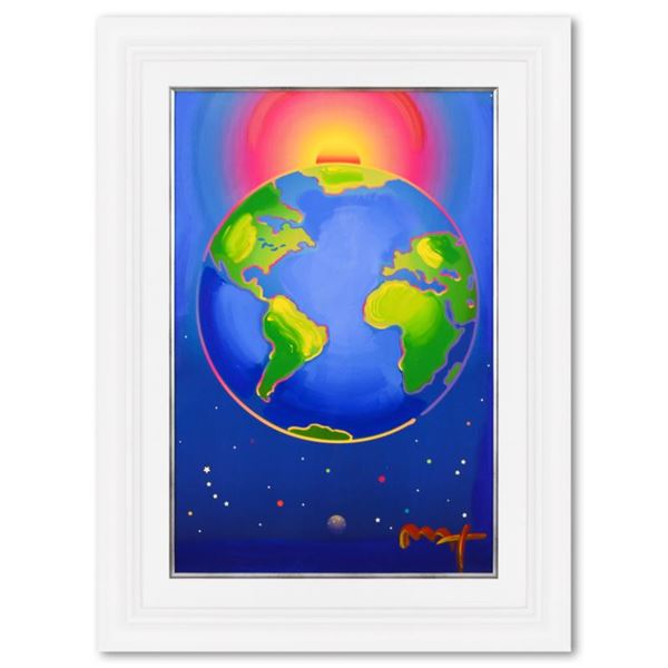 Peter Max "State Of The World Forum" Original Mixed Media On Paper