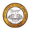 Image 2 : .999 Silver Flamingo Laughlin, NV $10 Casino Limited Edition Gaming Token
