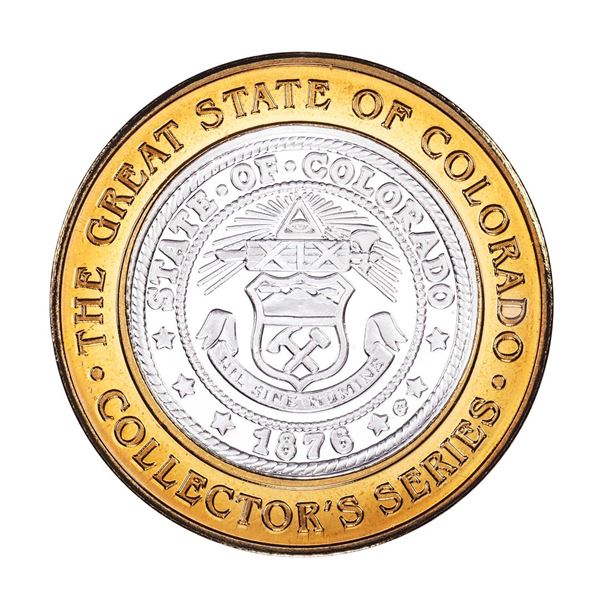.999 Silver The Great State of Colorado Collector's Series Gaming Token