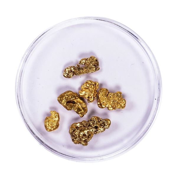 Lot of Gold Nuggets 4.44 grams Total Weight