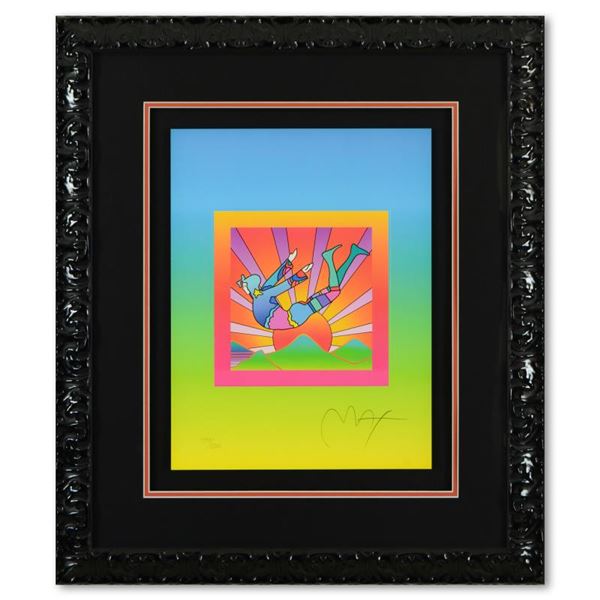 Peter Max "Cosmic Flyer With Sun On Blends Ver Ii" Limited Edition Lithograph On Paper