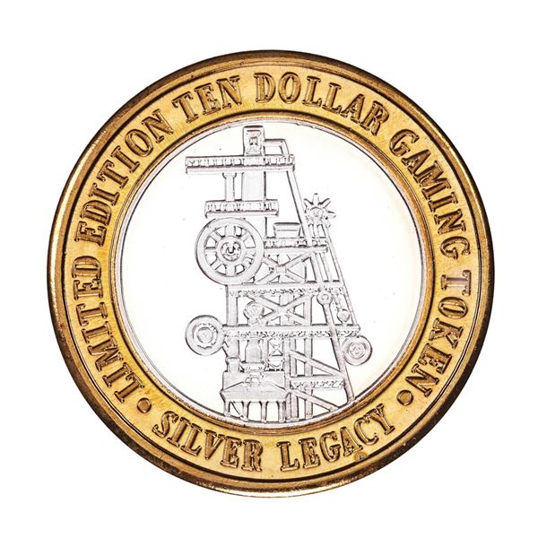 .999 Fine Silver Silver Legacy Reno, Nevada $10 Limited Edition Gaming Token