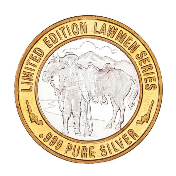 .999 Silver Lawmen Series Pat Garrett $10 Limited Edition Casino Gaming Token