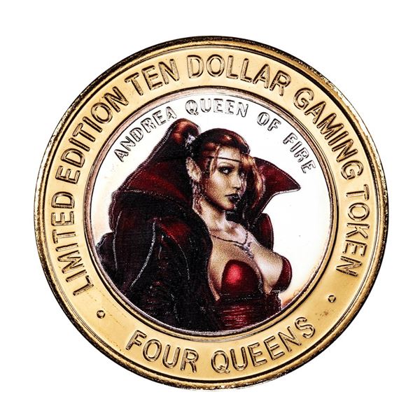.999 Silver Four Queens Hotel & Casino Nevada $10 Limited Edition Gaming Token