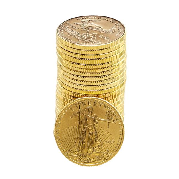 Lot of (25) Assorted Date $5 American Gold Eagle Coins