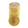 Image 1 : Lot of (25) Assorted Date $5 American Gold Eagle Coins