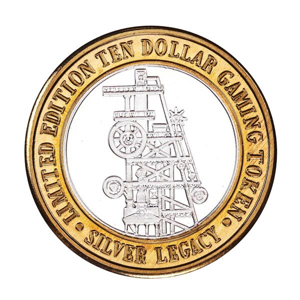 .999 Fine Silver Silver Legacy Reno, Nevada $10 Limited Edition Gaming Token