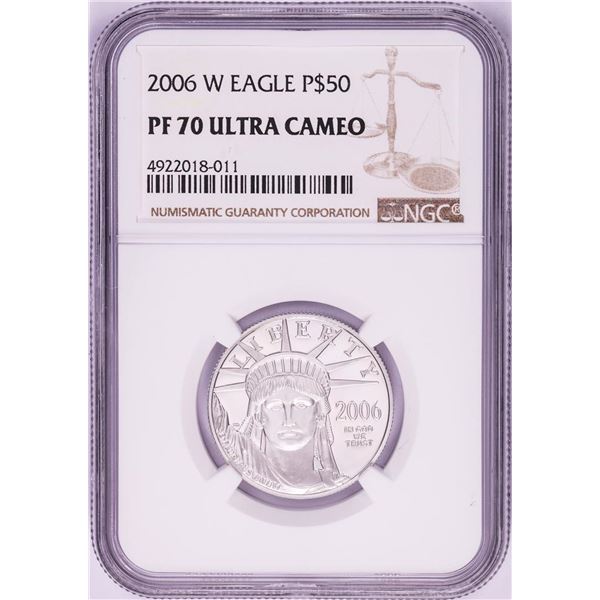 2006-W $50 Proof American Platinum Eagle Coin PCGS PF70 Ultra Cameo