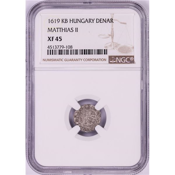1619 KB Hungary Denar 'Madonna and Child' Coin NGC XF45