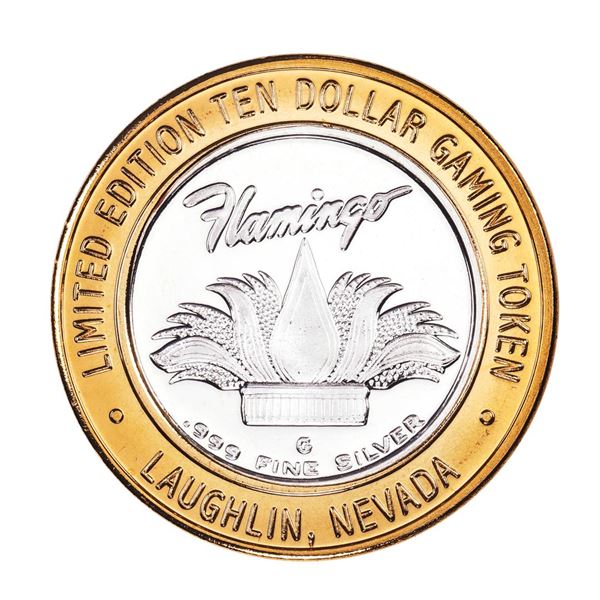 .999 Silver Flamingo Laughlin, NV $10 Casino Limited Edition Gaming Token