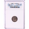 Image 1 : 1853 Arrows Seated Liberty Half Dime Coin ANACS Fine 12 Details