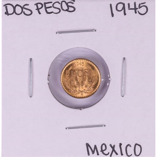 1945 Mexico Dos Pesos Gold Coin