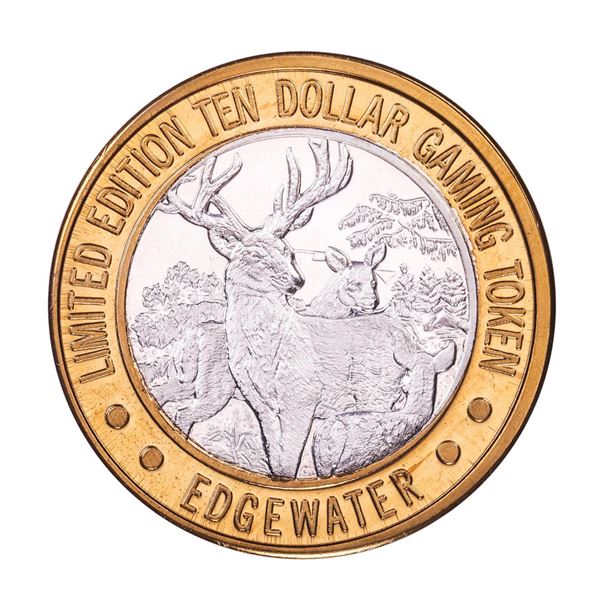 .999 Silver Edgewater Hotel & Casino Laughlin, NV $10 Casino Token Limited Edition