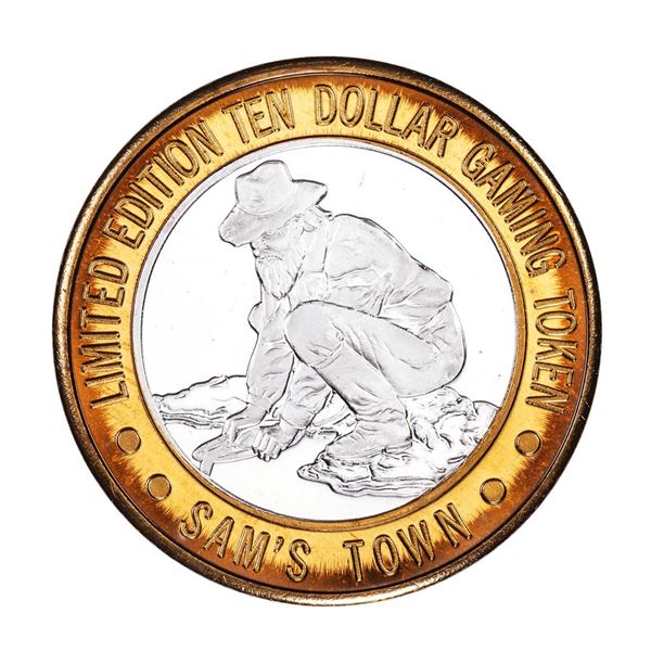 .999 Silver Sam's Town Las Vegas, Nevada $10 Limited Edition Casino Gaming Token
