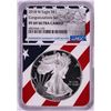 Image 1 : 2018-W $1 Proof American Silver Eagle Coin NGC PF69 Ultra Cameo Congratulations Flag