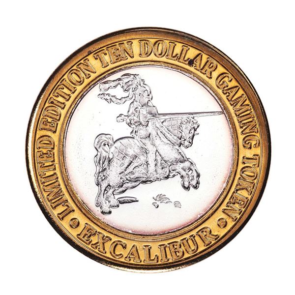 .999 Fine Silver Excalibur Las Vegas, Nevada $10 Limited Edition Gaming Token