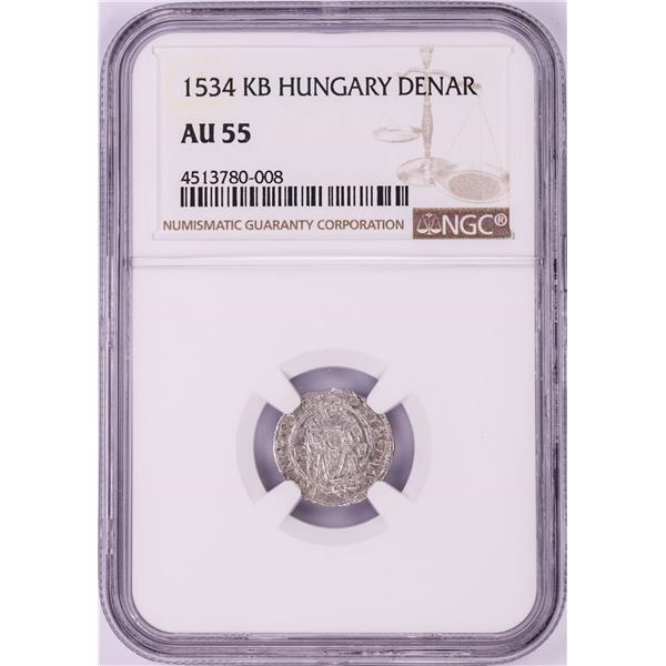 1534 KB Hungary Denar 'Madonna and Child' Coin NGC AU55