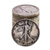 Image 1 : Roll of (16) Mixed Date Walking Liberty Half Dollar Coins