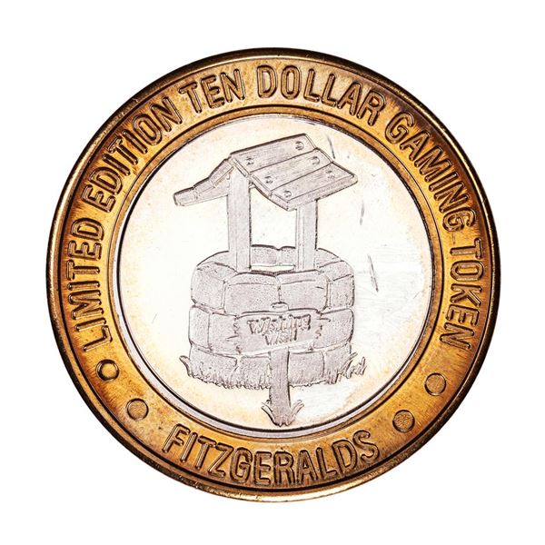 .999 Silver Fitzgerald's Casino & Hotel Reno, Nevada $10 Limited Edition Gaming Token