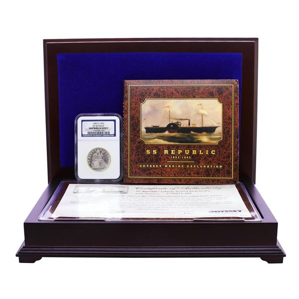 S.S. Republic Shipwreck 1859-O Seated Liberty Half Dollar Coin NGC Graded w/ Box & COA