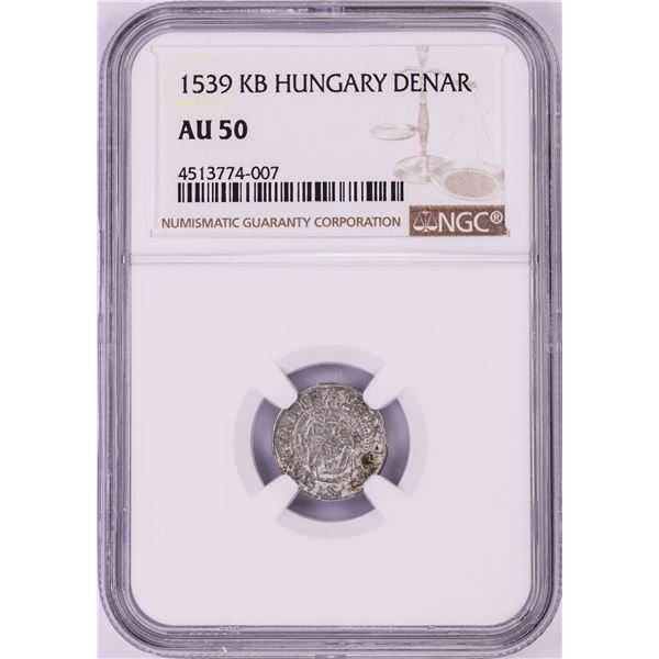 1539 KB Hungary Denar 'Madonna and Child' Coin NGC AU50