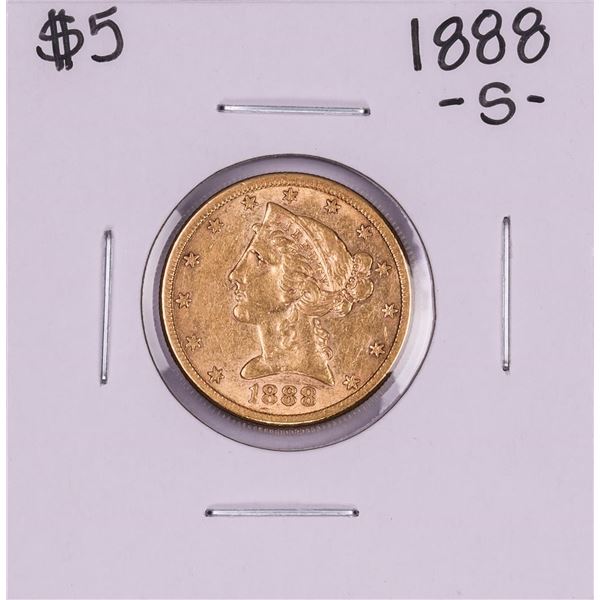 1888-S $5 Liberty Head Half Eagle Gold Coin