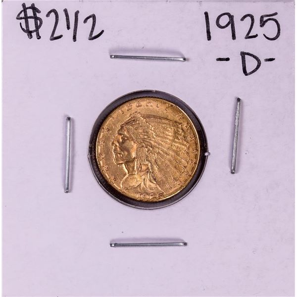 1925-D $2 1/2 Indian Head Quarter Eagle Gold Coin