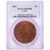 Image 1 : Pattern 1863 $1 Proof Seated Dollar Coin PCGS PR63RB Judd-346
