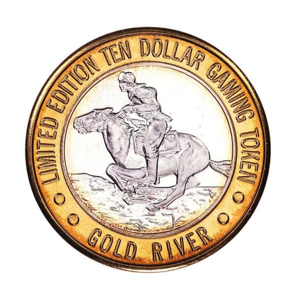 .999 Fine Silver Gold River Laughlin, Nevada $10 Limited Edition Gaming Token