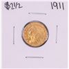 Image 1 : 1911 $2 1/2 Indian Head Quarter Eagle Gold Coin
