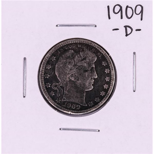 1909-D Barber Quarter Coin