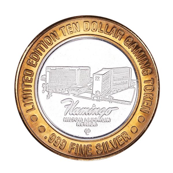 .999 Fine Silver Flamingo Hilton Laughlin, Nevada $10 Limited Edition Gaming Token