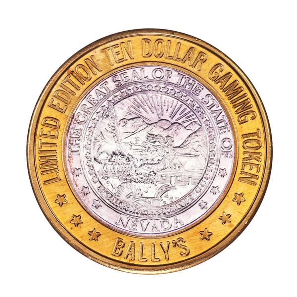 .999 Silver Ballys Las Vegas, Nevada $10 Casino Limited Edition Gaming Token