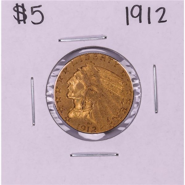 1912 $5 Indian Head Half Eagle Gold Coin