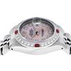 Image 9 : Rolex Ladies Stainless Steel Pink MOP Diamond & Ruby Datejust Wristwatch