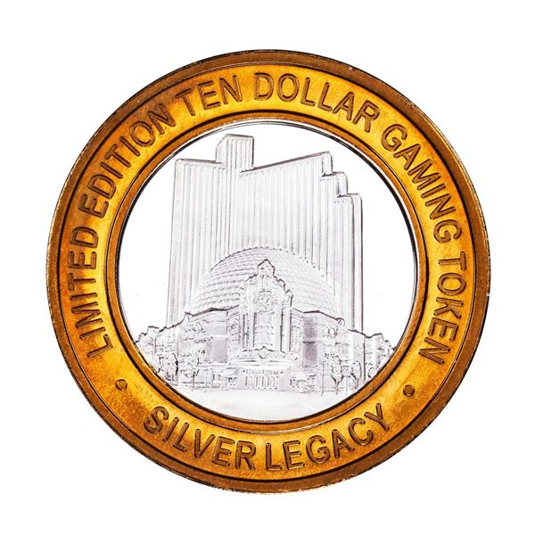.999 Fine Silver Silver Legacy Reno, Nevada $10 Limited Edition Gaming Token
