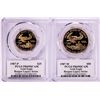 Image 2 : 1987-W $25 & $50 Proof American Gold Eagles PCGS PR69DCAM Michael Reagan Signature