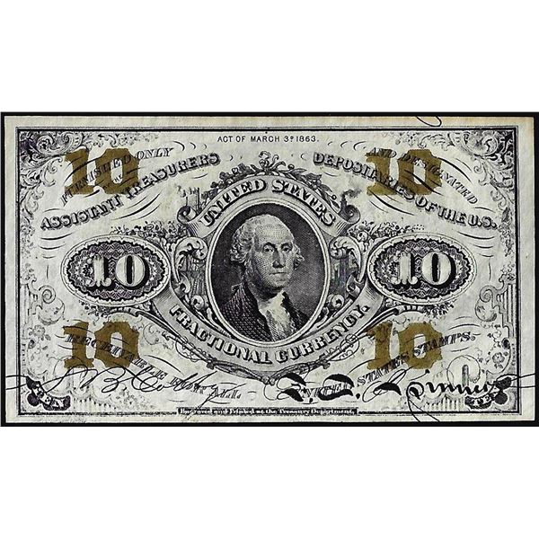 March 3, 1863 Ten Cents Third Issue Fractional Currency Note