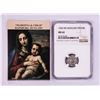 Image 1 : 1555 KB Hungary Denar 'Madonna and Child' Coin NGC MS62 w/ Story Box