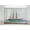 Image 2 : 3-MASTED SAILING SHIP MODEL DIORAMA - 20TH CE
