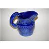 Image 1 : 4 1/4" BLUE GLAZED HOUND HANDLED PITCHER - 20