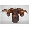Image 1 : FOLK ART RAMS HEAD CARVED PLAQUE - LATE 19TH-