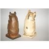 Image 2 : (2) CAST IRON WISE PIG STILL BANKS - (2) CAST